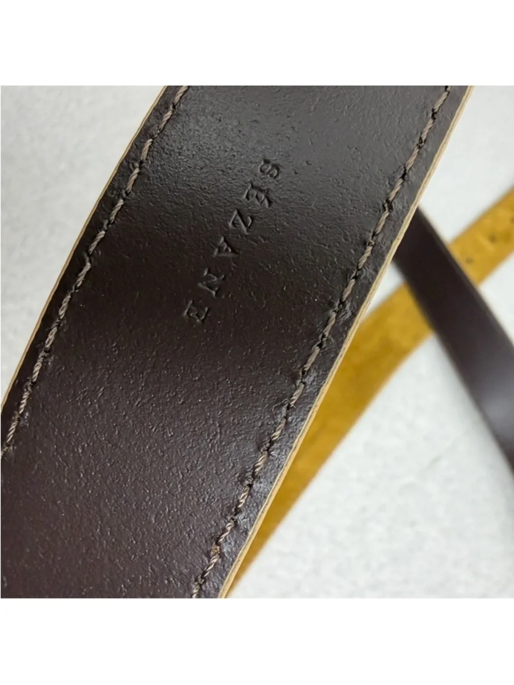 NEW! Sezane Thelma Suede Belt with Gold Textured Buckle 105/L - Picture 5 of 7